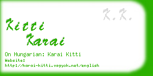 kitti karai business card